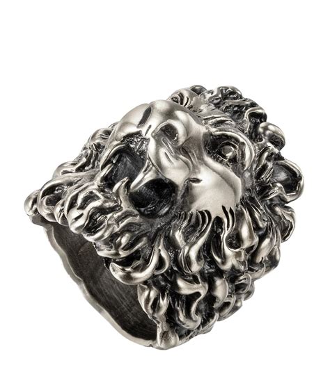 black lion ring gucci|used Gucci lion ring.